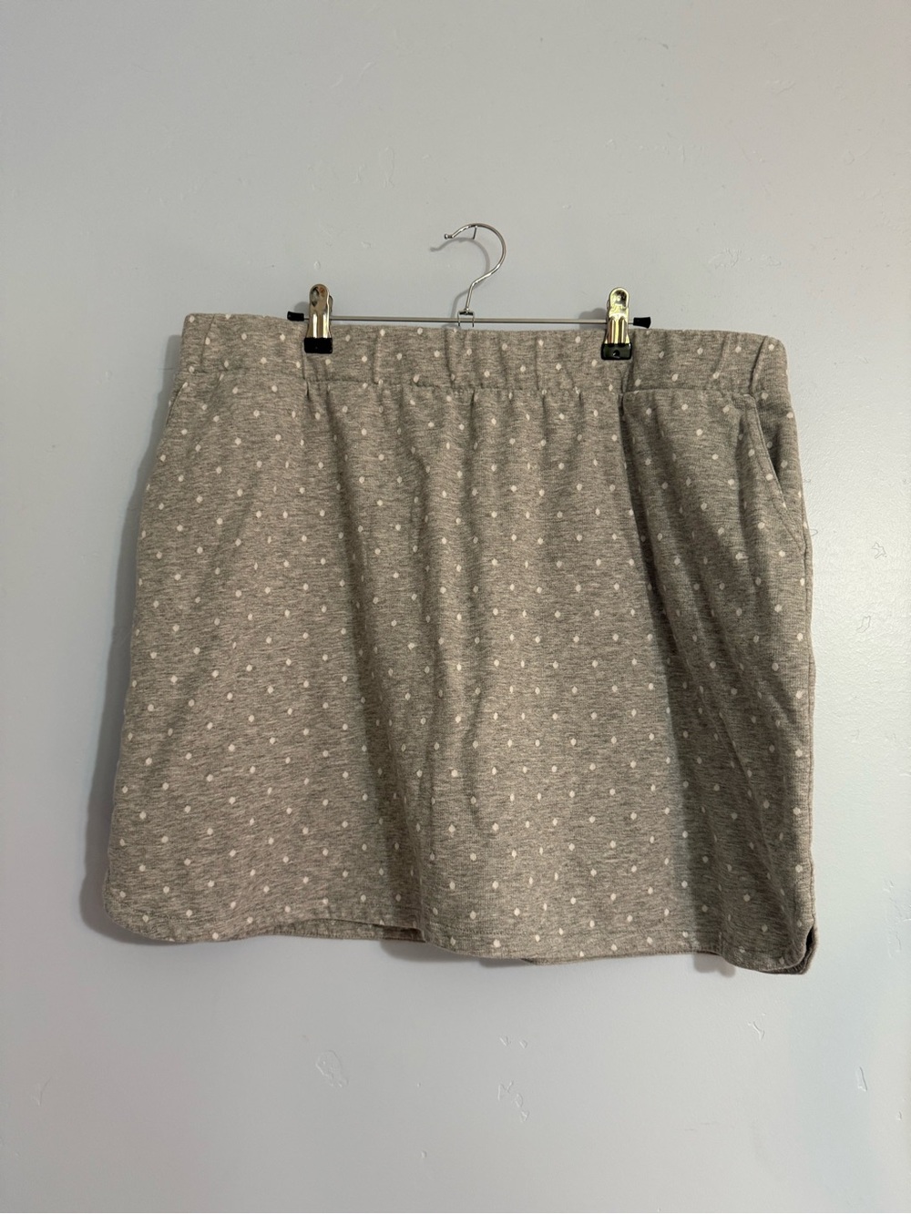 croft & barrow Gray Polka Dot Casual Skort